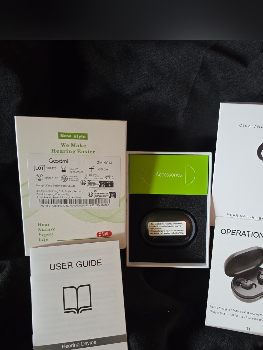 Green Charging Case Wireless Hearing Device Accessories